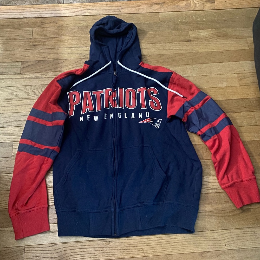 New England Patriots zip up hoodie size large